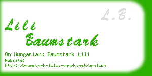 lili baumstark business card